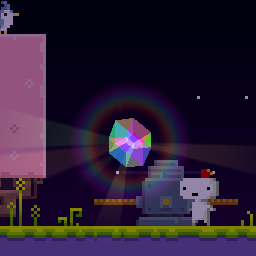 [A screenshot showing Dot in FEZ.]