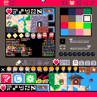 [PICO-8's spritesheet, taken from ADC.]