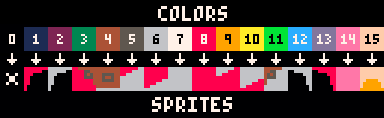 [An example of mapping spritesheet colors to pixel colors.]