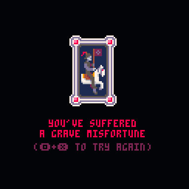 [The game over screen from Tarot Triad.]